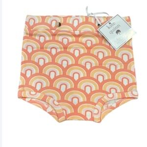 NWT Kate Quinn Orange Rainbow Retro Bloomers Size 6-12 Months Bamboo Mod Wave